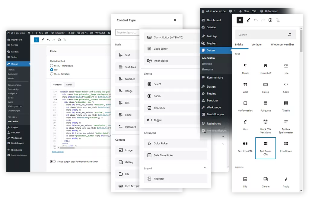 WP Control Types