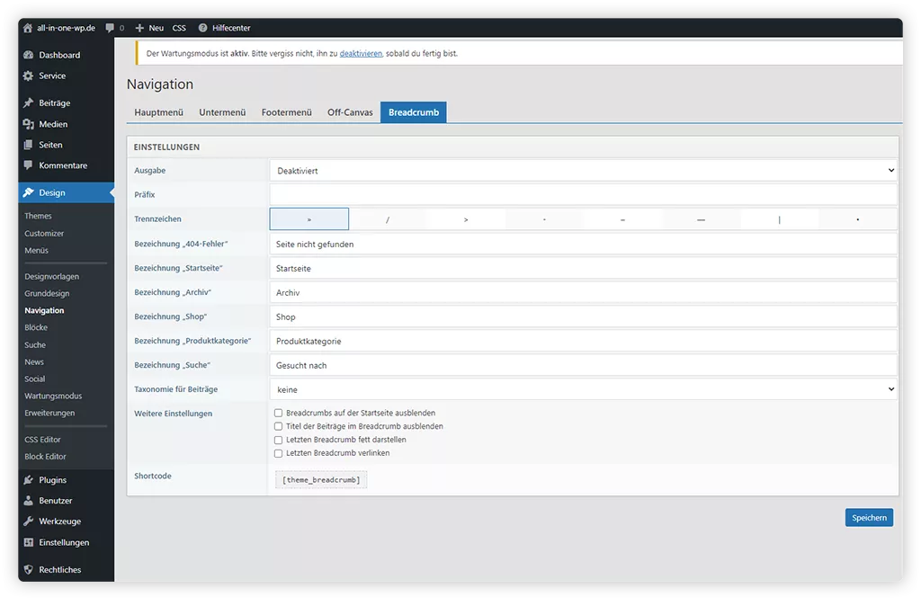 Breadcrumb Navigation