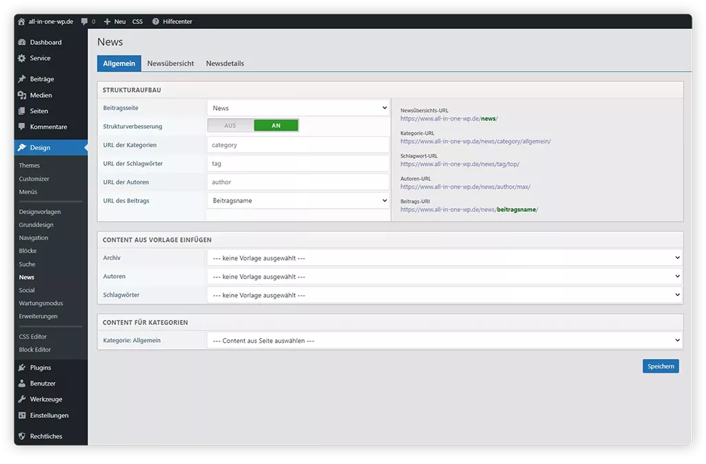 Template News Allgemein